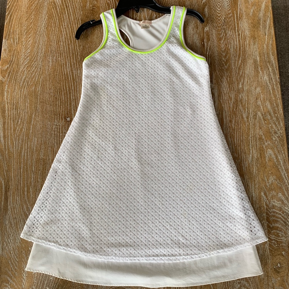 Girls white tennis dress